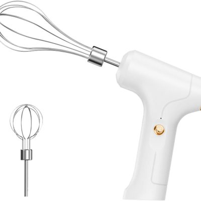Hand Mixer, USB Rechargeable, Detachable Electric Beater, 3 Speed ​​Modes, 1200 Watt Powerful Motor, Suitable for Eggs, Smoothies, Cream, and Butter