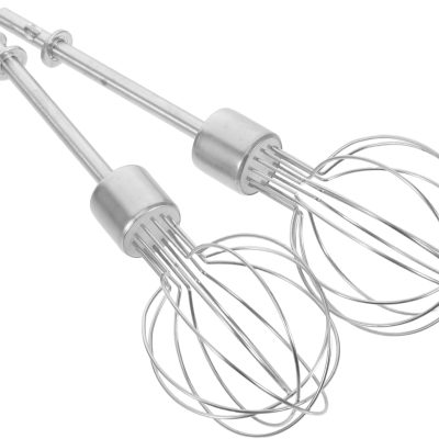 2pcs Mini Hand Mixer Attachments Stainless Steel Mixing Paddle Non-Electric Egg Beater Accessories for Baking and Cooking Portable Kitchen Gadgets for Cream and Egg Whites