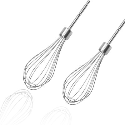 2 Pcs Hand Mixer Attachments Beaters, Hand Mixer Beaters Attachments for Kitchen Stainless Steel Replacement Parts for  62682RZ 62692 62695V 64699 Mixer (Oval Silver)