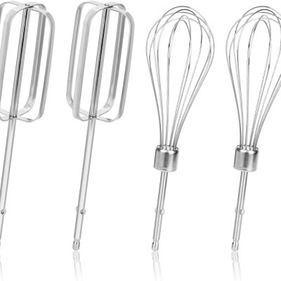 4pcs Hand Mixer Beaters Attachments Set, 2 Styles Stainless Steel Handheld Mixer Replacement Beaters Electric Mixer Parts Accessories for  Hand Mixer 62682RZ 62692 62695V 64699
